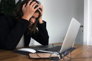 Frustrated person googling diets to fix an eating disorder